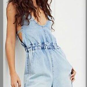 Free People Women's Blue/Denim Jumpsuit